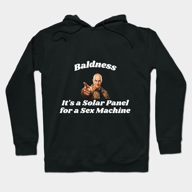 Bald Guy Solar Panel Hoodie by BarnesPrintHub